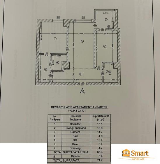 Copou - Apartament 3 camere, 2 bai , mobilat complet , parcare , INTABULAT