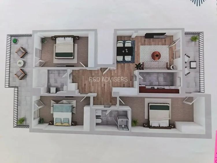 Apartament 4 camere 3 minute de  Metrou Nicole Teclu Estoria City - 3