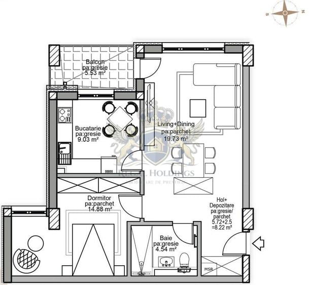Apartament Modern, 2 Camere 62 Mp,Decomandat,Finalizat, Mall-Coresi
