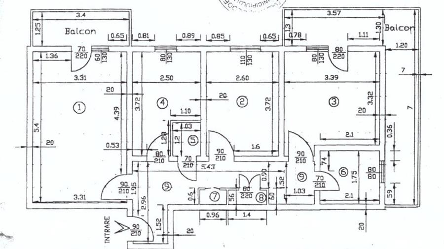 Apartament 3 camere decomandat, bucatarie mobilata si utilata, 79mp