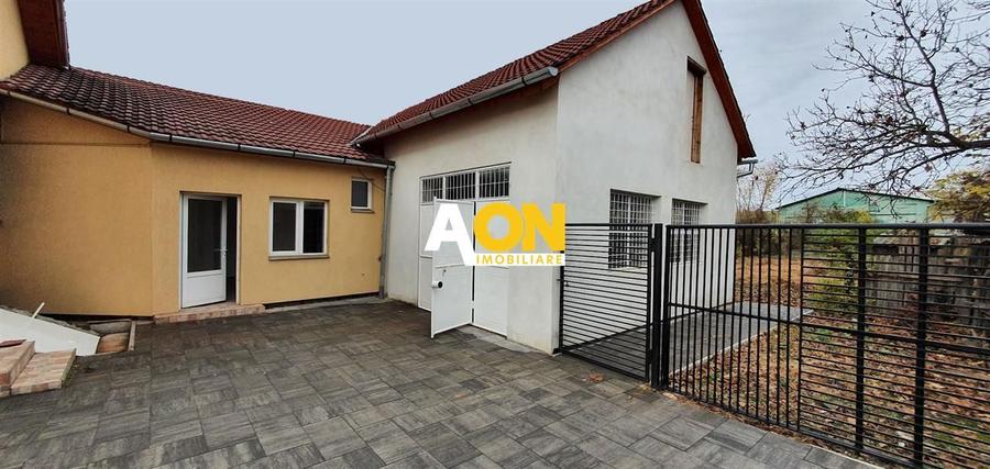 Casa 4 camere, 1163 mp teren, hala 65 mp utili, pretabila pt. birouri