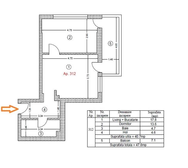 2 camere tip studio - Bloc Nou 2025 - Acte gata - Comision 0%