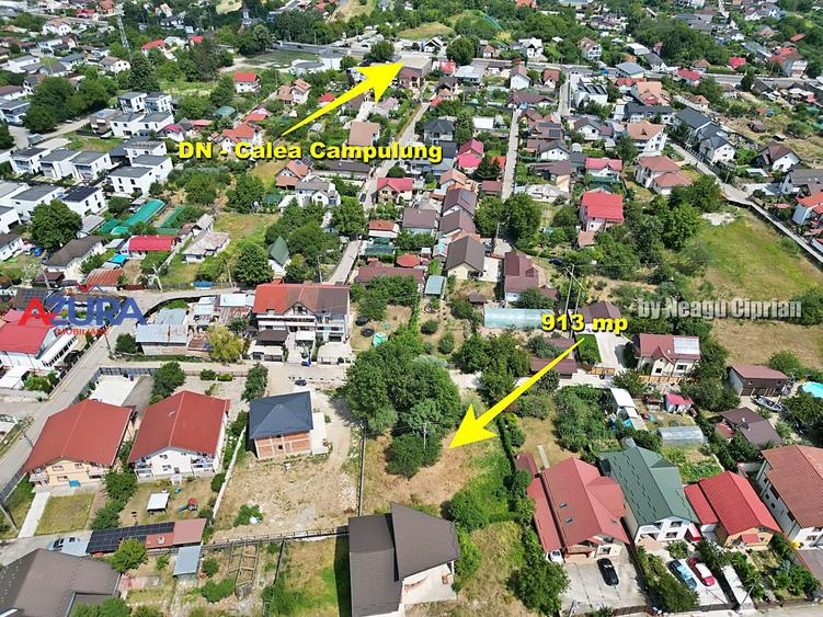 Teren intravilan 913 mp, zona Cristal – Pitesti | Deschidere 26m
