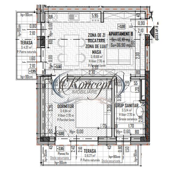 Apartament luminos in Baciu, imobil tip vila nou