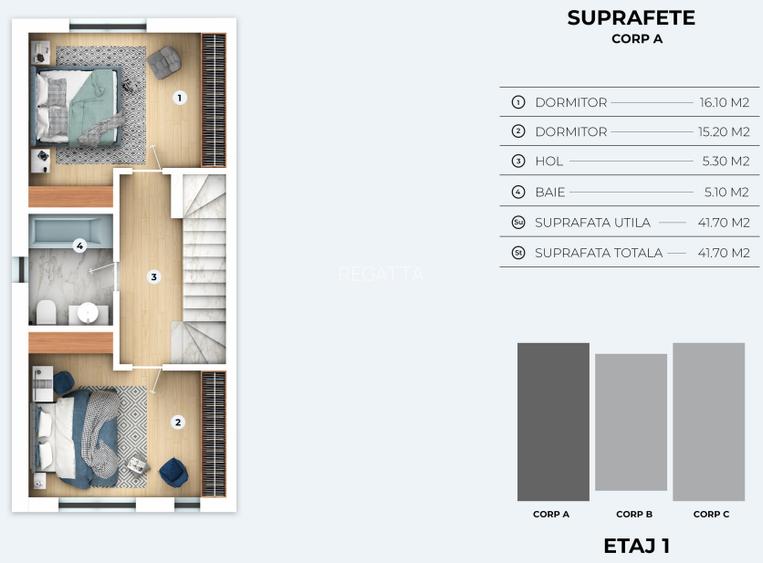 Complex de vile tip duplex si triplex  OTOPENI - PRETURI ATRACTIVE - 14