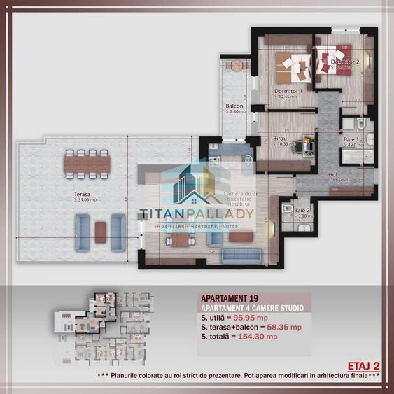 4 Camere 154 Mp Terasa 51Mp Boutique,Parcare,Metrou Nicolae Teclu