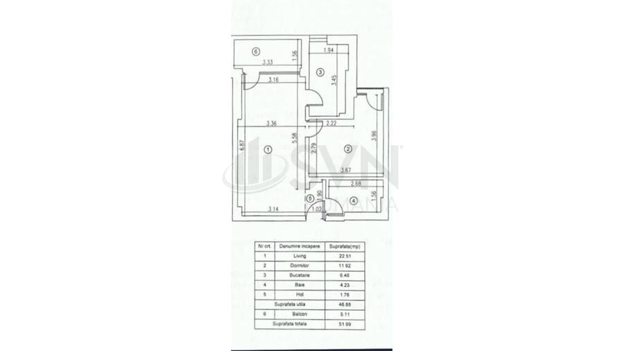 REA1028768 Apartament 2 camere de vanzare l Barbu Vacarescu