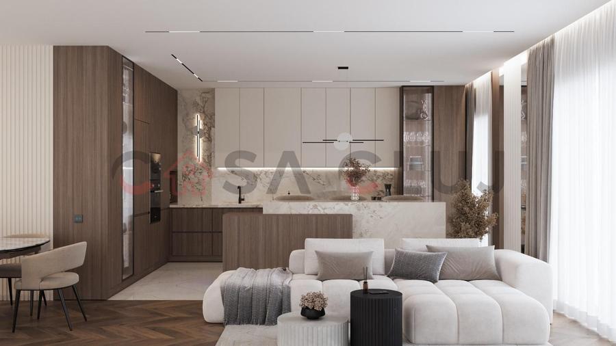 Rooftop cu piscina , 3 camere +birou/dressing , parcare, Europa