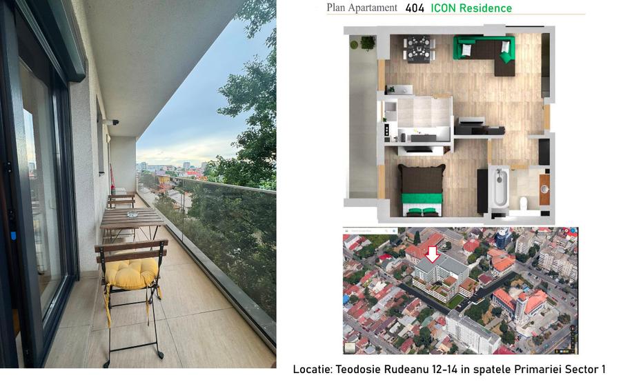 Propietar apartament doua camere Banu Manta , bloc nou,centrala, parcare, Icon R - 8
