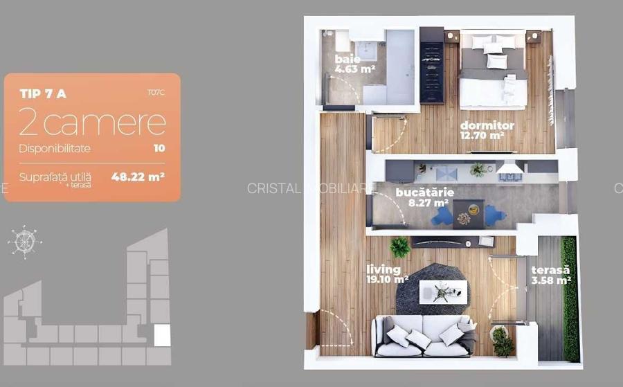 Vânzare 🏢 Apartament 2 camere – TITAN SUN | Liviu Rebreanu - 2