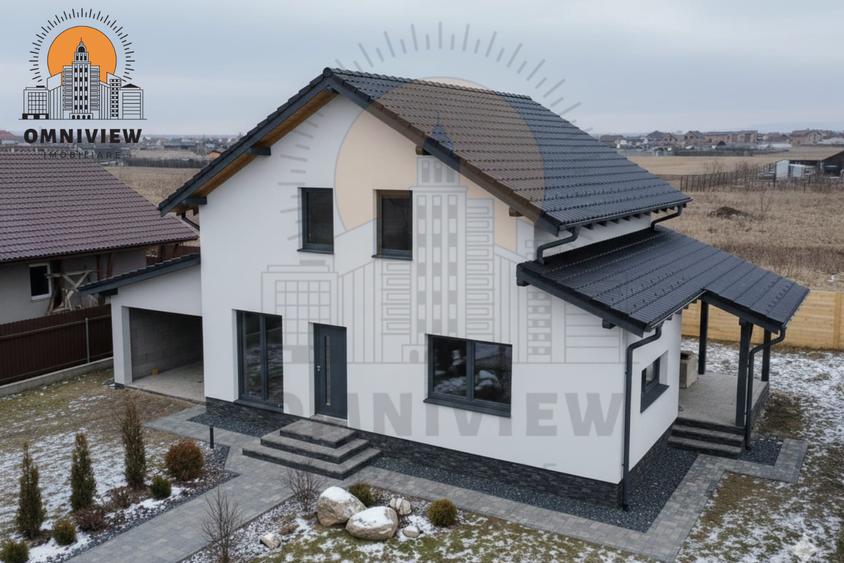 Casă nouă cu garaj, 145 mp utili, teren 500 mp –TVA inclus – Izvor
