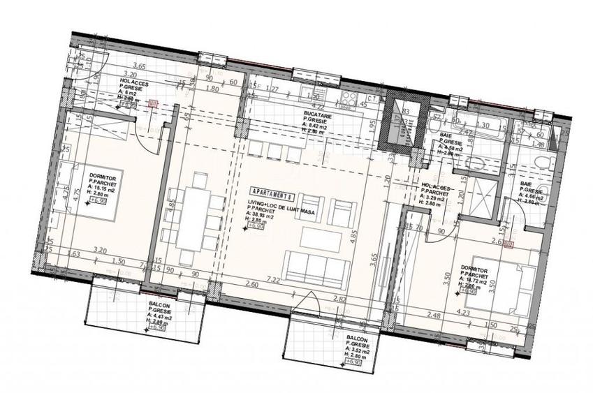 Apartament 3 camere de vanzare in Someseni, Cluj Napoca