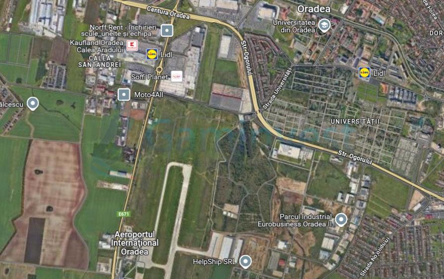 Teren intravilan de inchiriat, vizibilitate, zona Aeroport Oradea