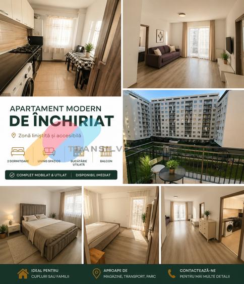 Apartament 3 camere, 65mp, cu parcare subterană, 2 balcoane, zona Oasului