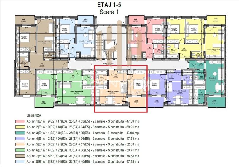 Apartament cu 2 camere, bloc nou – Zona Policlinica Sf. Ioan, str. Brancoveanu - 5