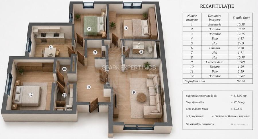 APARTAMENT 4 CAMERE // DECOMANDAT // GHE.DOJA //PARTER - 10