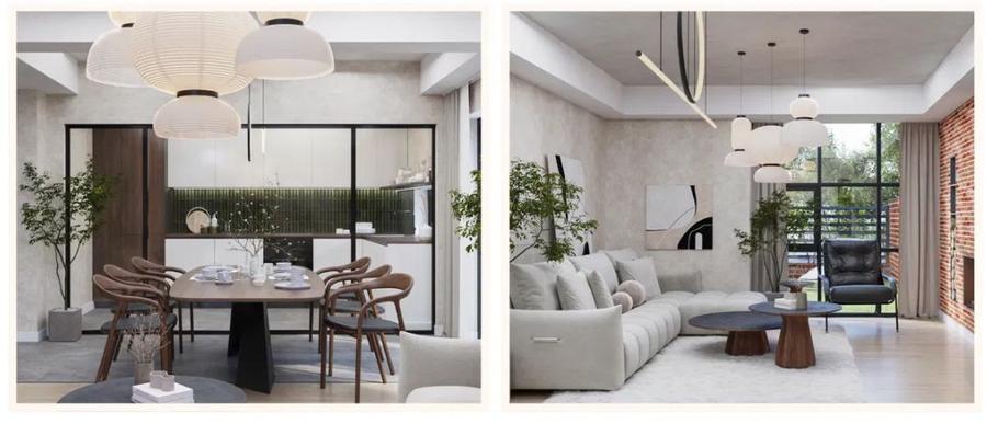 Locuință tip duplex cu design modern și curte proprie | 800m Colosseum mall