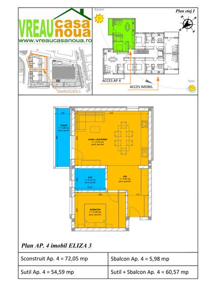 VreauCasaNoua - Apartament 2 camere , Tornontalului