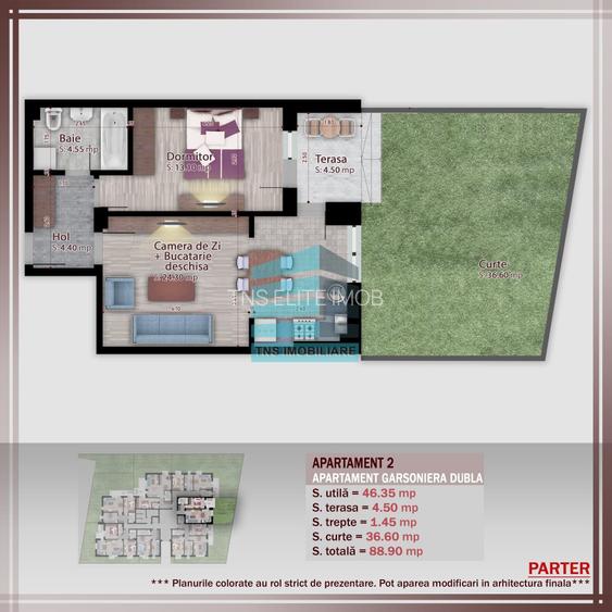 2 camere cu Gradina 36 Mp,Imobil Stil Boutique, Titan -Pallady - 7