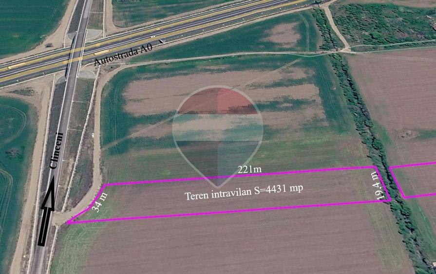 Oportunitate investiție – teren intravilan 4431 mp, Bragadiru/Ilfov