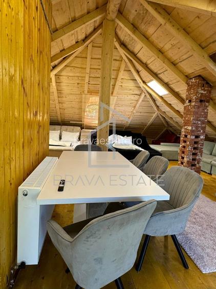 Cabană din lemn rotund, 210mp, ciubăr, jacuzzi, foișor, localitatea Băișoara - 19