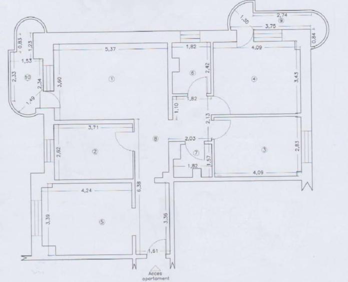 Apartament 4 camere, 2bai , 102 mp zona BCR