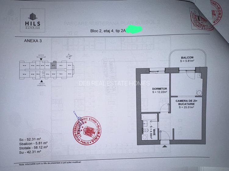 Apartament 2 camere, 48.12mp, centrala, finisaje lux, AC, Hils Sunrise - 8