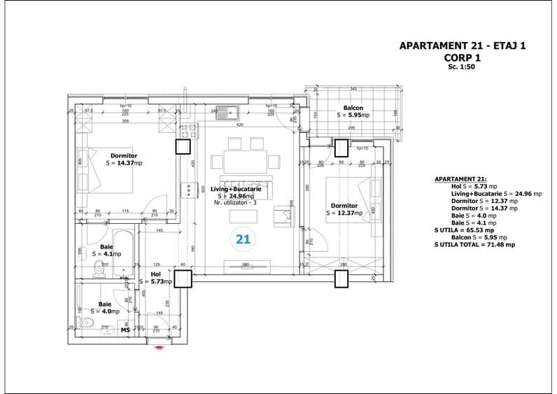 Apartament 3 camere | zona Maramures | strada Tebea | Reducere avans 80%
