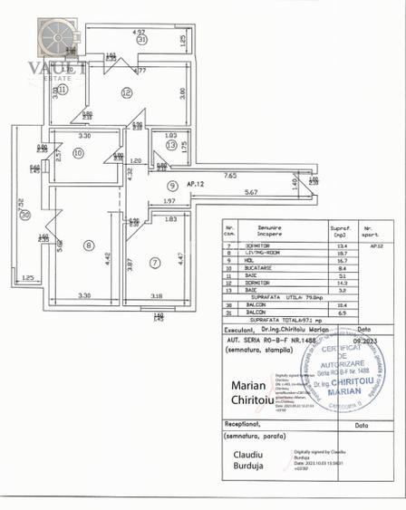 Apartament 3 camere - FUNDENI/DOBROESTI - 1