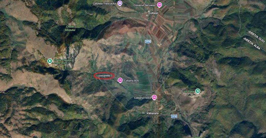 Teren intravilan 1.271 mp – Izvoarele, jud. Alba