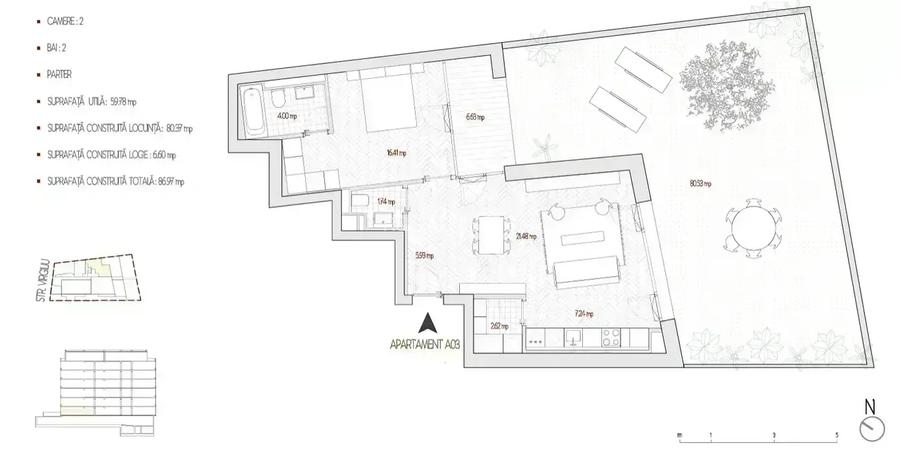 Apartament 2 camere, gradina proprie| Finisaje Premium I Metrou Eroilor I - 13