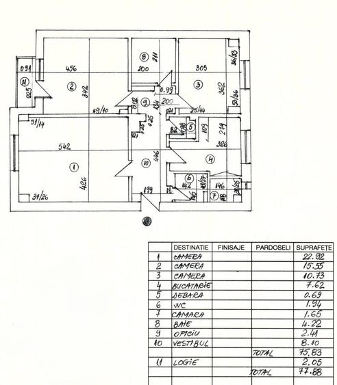 Apartament 3 camere - Octavian Goga / Nerva Traian | Necesita renovare