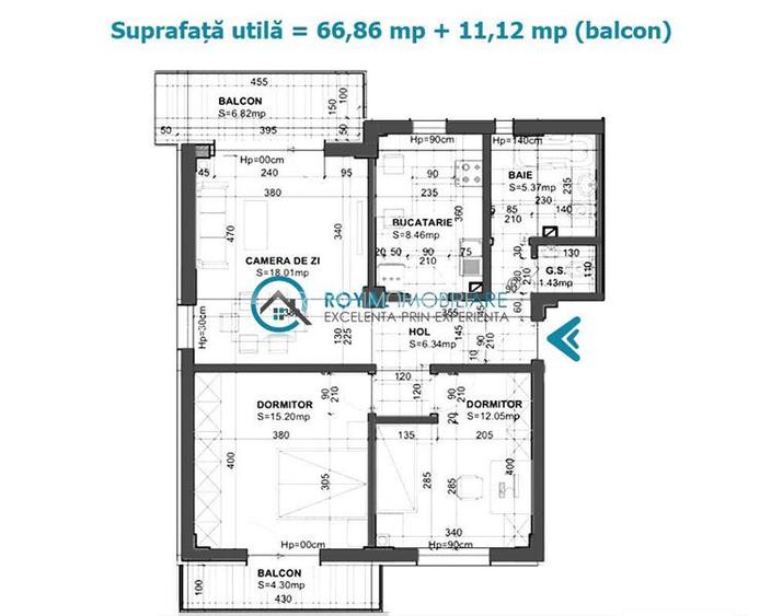 Royal imobiliare - Vanzare apartament 3 camere zona Cantacuzino - 8