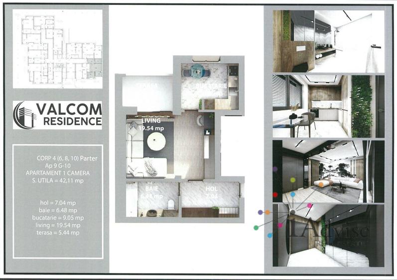 Valcom Residence Bartolomeu, Garsonieră, terasa 5.44 mp, Comision 0