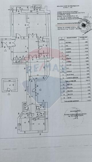 Apartament 4 camere de vanzare 104 mpu, Calea Mosilor