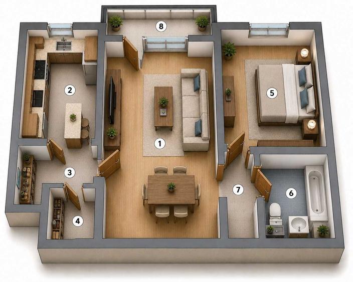Apartament 2 camere Brasov Astra Saturn