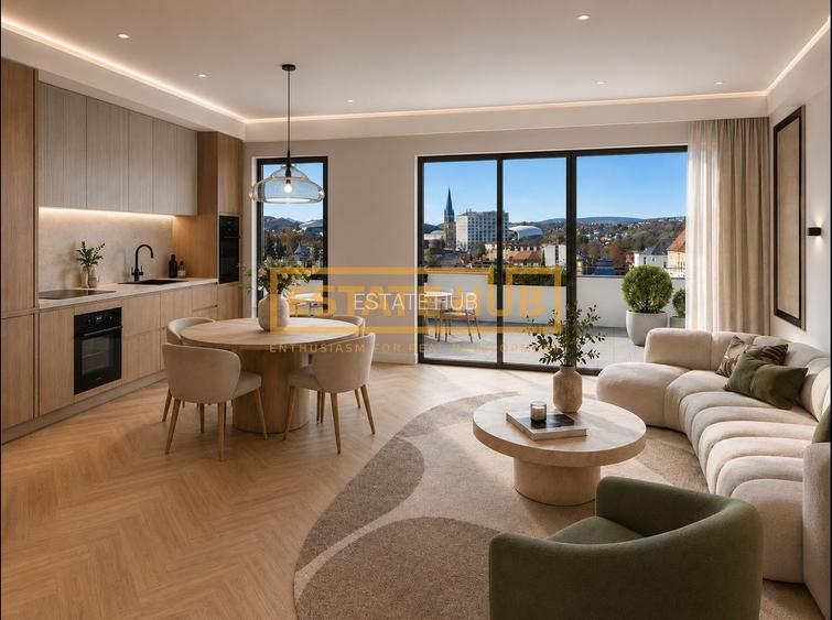 3 camere Clinicilor | terasa 30 mp| vedere spre Parcul Central | Comision 0% - 8