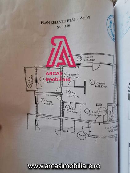 Apartament 3 camere de vanzare-68mp-Strand!