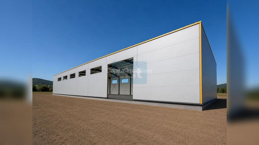 Hală industrială nouă de închiriat – Gilău | 580 mp, teren 1.100 mp