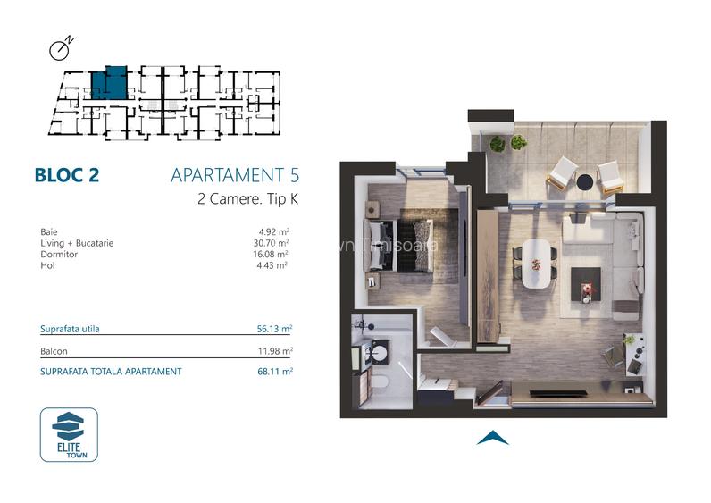 Elite Town Timisoara - Apartament 2 camere | TORONTALULUI - 4
