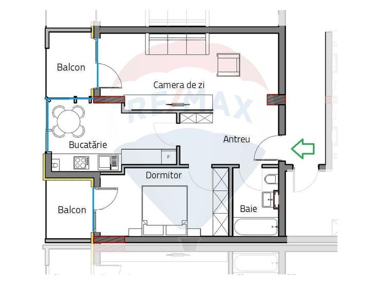 Apartament nou de vanzare 58 mp Soporului Comision 0%