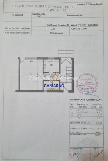 Garsoniera de vanzare cu curte si parcare | Popești-Leordeni