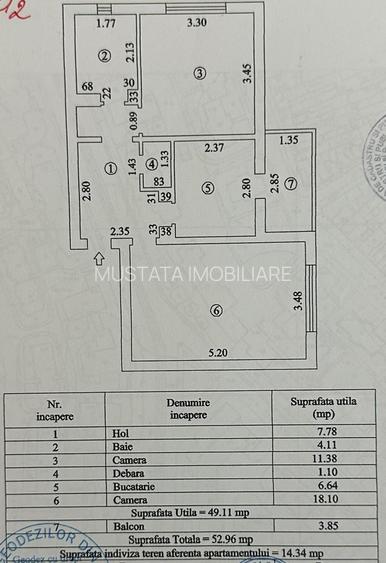 Zona Tineretului-Piata Concordiei. Ap. 2 camere, etaj 2. - 11