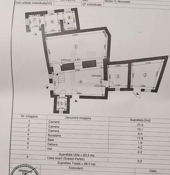 Piata Unirii | 3 camere | ideal birou sau sediu firma