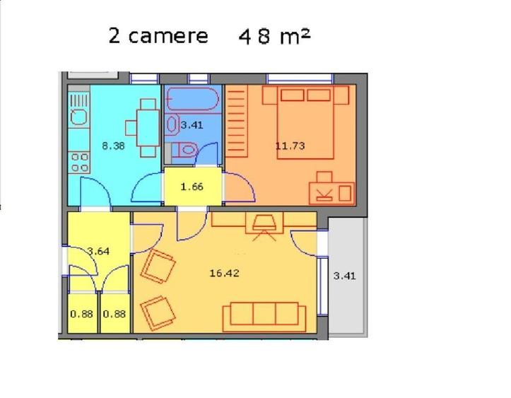 DE VANZARE APARTAMENT 2 CAMERE | VEDERE PANORAMICA| PLAZA ROMANIA