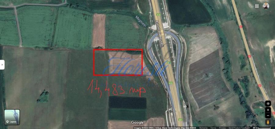Teren extravilan 14483mp langa Autostrada Apuseni