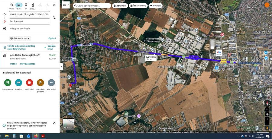 Teren Ciorogarla 2000mp langa autostrada A0 Ilfov