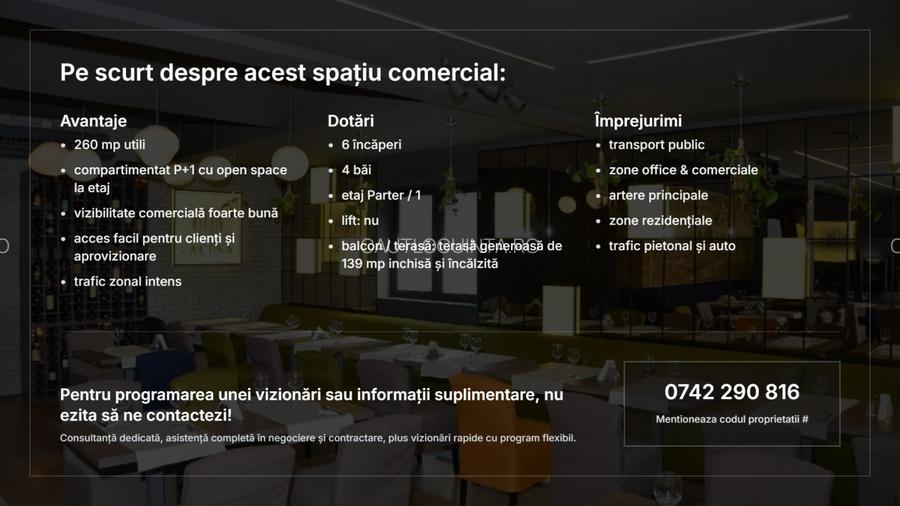 Spațiu Comercial 260 mp | Universitate | Ultracentral | Terasă 140mp - 6