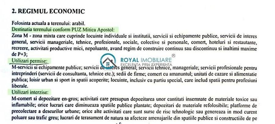 Royal Imobiliare - Vanzare Teren Intravilan zona Vest