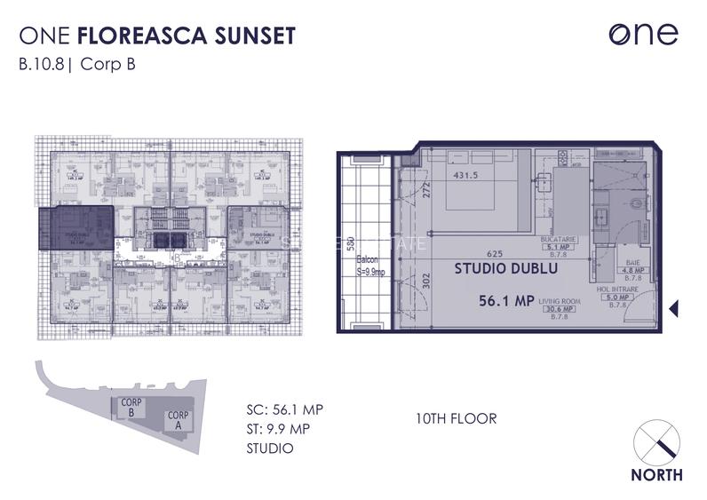 Studio de vanzare // ONE Floreasca Sunset - 1